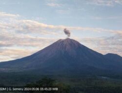 Erupsi Gunung Ibu, Lava Pijar Setinggi 300 Meter dan Kolom Abu Mencapai 700 Meter