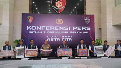 Bareskrim Polri Tangkap Tiga Tersangka Baru Judol Slot8278, Uang Rp70 Miliar Disita