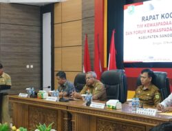 Buka Rakor Kewaspadaan Dini, Pj Sekda Sanggau Singgung Pilkada