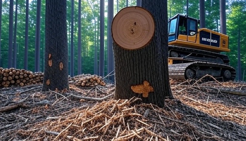 "Ilustrasi - Gakkum KLHK tangkap Direktur dan Komisaris PT Boma Resources di Ketapang terkait pembalakan liar. (Dok. Fakta Group)"