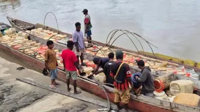 BBM Yahukimo Aman, Stok Timika Cukup Meski Sungai Dangkal